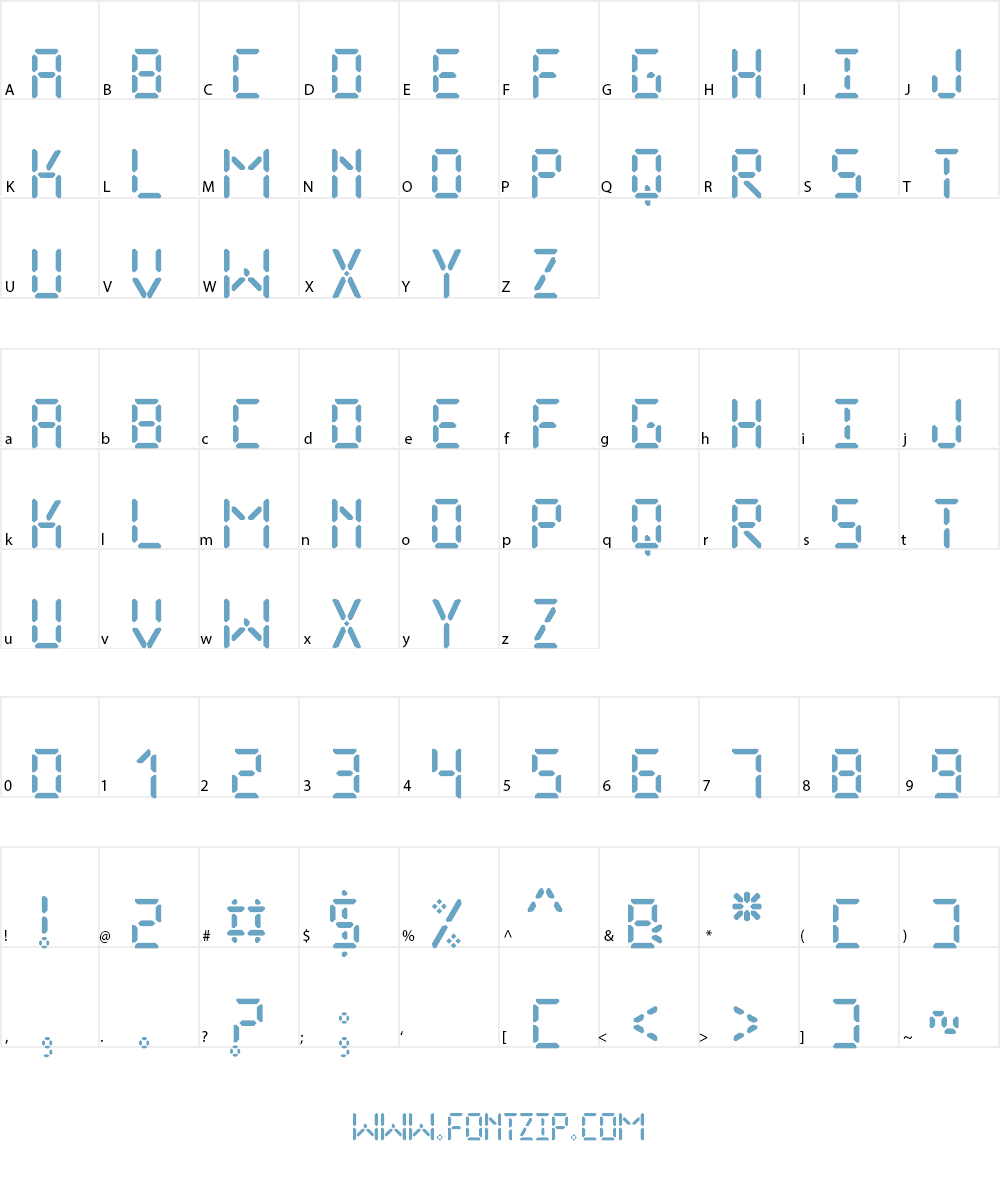 The Display St Font Character